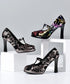 Colorful Pattern Mary Jane Heels